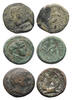 Ancient coins Lot of three early Roman provincial, bronze coins incl. Marc Antony (R!) and Nero (3 coins) -