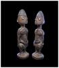 Medieval & later artifacts Pair of large early Yoruba wooden Twins, Nigeria,19th. cent -