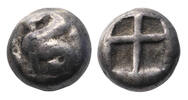 Ancient coins Greek coins ISLANDS off IONIA, Chios. Circa 435-425 BC. AR Third Stater â Tetrobol -