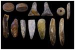 Ancient art Coll. of 10 wonderful Danish Neolithic artifacts in silex / greystone -