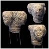 Medieval & later artifacts Interesting romanesque period stone capital w three heads 13th. cent. -