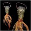 Medieval & later artifacts Rare headhunters brass horn container, Nagaland, 18th-19th. cent. -