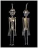 Asian art Interesting Indonesian tribal silvered female brass figure -
