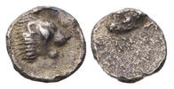 Ancient coins Greek coins: Caria, Rhodes, white city of Lindos, Very rare archaic silver obol -