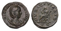 Ancient coins Roman Imperial: High quality Herennia Etruscilla, (AD 249-251). AE Dupondius - Rare! -