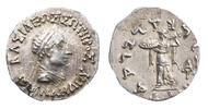 Ancient coins BAKTRIA, Indo-Greek Kingdom. Menander I Soter. Circa 155-130 BC. AR Drachm -
