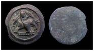 Ancient art Attractive bronze relief plaque of Aphrodite Pandemos riding the Goat -
