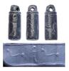 Ancient art Early Kingdom of Urartu black stone cylinder seal, 11th.-8th. cent BC -