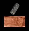 Ancient art Large Middle Assyrian stone cylinder seal, 14th.-10th. cent. BC -