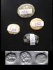 Ancient art Interesting lot of 4 Mesopotamian scaraboid stamp seals, 2nd. mill. BC -