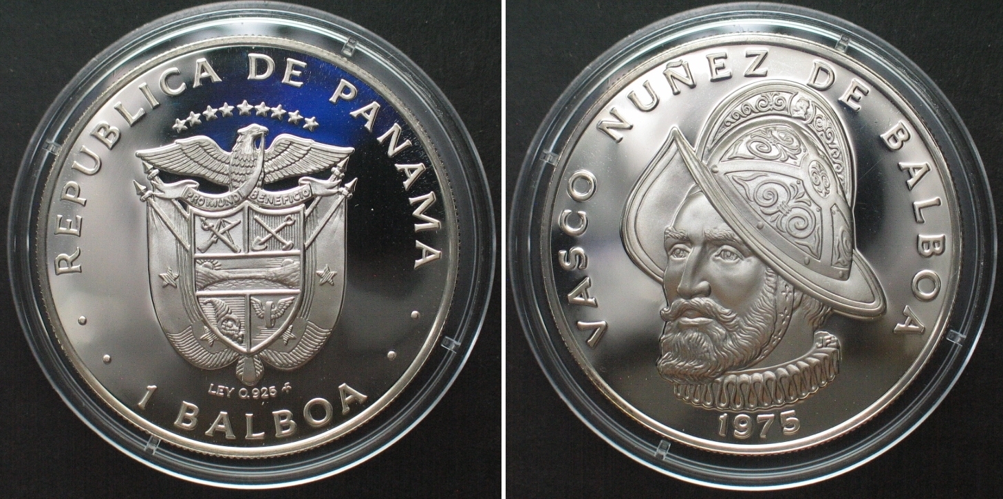 Panama 1 Balboa 1975 Silber Polierte Platte Pp Ma Shops 