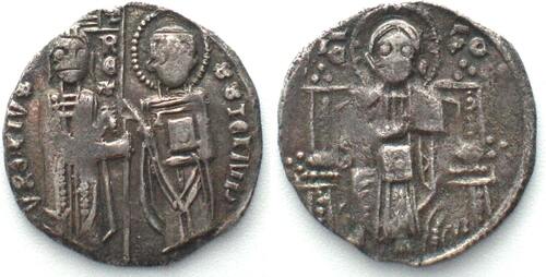 SERBIEN Grosso STEFAN UROS II MILUTIN 1282-1321 Silber ss+