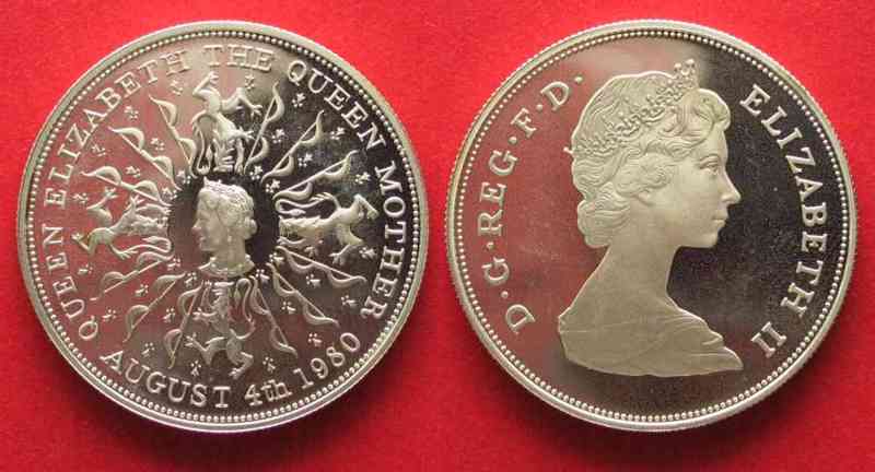 England Grossbritannien 25 Pence 1980 Queen Mother Elizabeth Ii Silber 62760 Pp Ma Shops