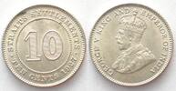 Straits Settlements STRAITS SETTLEMENTS 10 Cents 1927 GEORGE V. Silber PRACHTSTÜCK!!! -