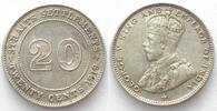 Straits Settlements STRAITS SETTLEMENTS 20 Cents 1919 GEORGE V. Silber ERHALTUNG! -