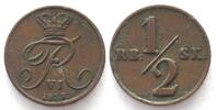 Dänemark DÄNEMARK 1/2 Rigsbankskilling 1838 FREDERIK VI. Kupfer -