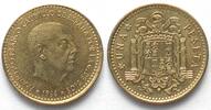 Spanien SPANIEN 1 Peseta 1966 (72) FRANCO Al-Br DEZENTRIERT! -