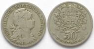 Portugal PORTUGAL 50 Centavos 1928 Ku-Ni SELTEN! -