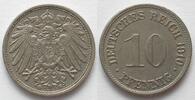 Deutschland - Kaiserreich KAISERREICH 10 Pfennig 1910 G Krüppelprägung REJCH Ku-Ni J.13 SELTEN! ERHALTUNG! -