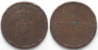 Oberhessen HESSEN-KASSEL 1 Kreuzer 1833 WILHELM II. für OBERHESSEN, HANAU & FULDA -