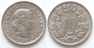 Schweiz EIDGENOSSENSCHAFT 10 Rappen 1945 Ku-Ni SELTEN! ERHALTUNG! -