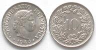Schweiz EIDGENOSSENSCHAFT 10 Rappen 1944 Ku-Ni ERHALTUNG!!! -