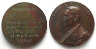 Vereinigte Staaten von Amerika - Medaillen USA GEORGE EASTMAN Medaille 1956, 25 JAHRE TREUE DIENSTE MIT KODAK, Bronze 77mm -