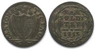 Schweiz - Tessin TESSIN / TICINO 3 Soldi 1813 Mzz.* Billon ERHALTUNG! -