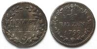 Schweiz HELVETISCHE REPUBLIK 1/2 Batzen 1799 kurze Striche Billon ERHALTUNG! -