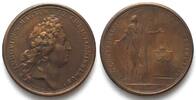 Frankreich - Medaillen 1687. LA GUÉRISON DU ROI. AE Medaille v. Mauger 41mm -