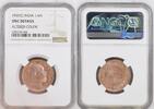 INDIA 1/4A INDIA-BRITISH. 1/4 Anna 1905 Calcutta EDWARD VII bronze, NGC UNC Details -