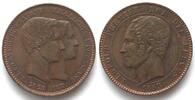 Belgien BELGIEN 10 Centimes 1853 Thronfolgerhochzeit LEOPOLD I. Kupfer ERHALTUNG!!! -