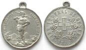 Schweiz - Schützenmedaillen GENF 1882 EIDGENÖSSISCHES SCHÜTZENFEST Schützenmedaille Zinn 33mm -