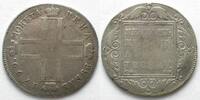 RUSSLAND 1 Rubel 1799 CM MB PAUL I. Silber f.vz