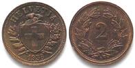Schweiz EIDGENOSSENSCHAFT 2 Rappen 1938 Bronze ERHALTUNG!!! -