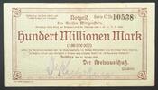 Wittgenstein (Westfalen) Wittgenstein (Westfalen), 100 000 000 Mark 10.10.1923, sehr selten! -