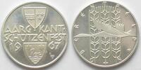Schweiz - Schützenmedaillen AARGAUER KANTONAL SCHÜTZENFEST OBERENTFELDEN 1967 Medaille Silber 33mm -