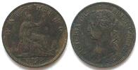 England GROSSBRITANNIEN Farthing 1875 H VICTORIA Bronze ERHALTUNG! -