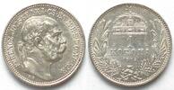 Haus Habsburg UNGARN 1 Korona 1914 FRANZ JOSEPH I. Silber ERHALTUNG!!! -