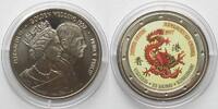 England UK 25 Euro 1997 Drache HONG KONG RETURNS TO CHINA / GOLDEN WEDDING Ku-Ni -