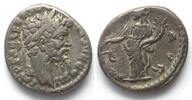 Roman Imperial SEPTIMIUS SEVERUS (193-211 AD). AR Denarius 194-195, Emesa mint, Moneta standing -