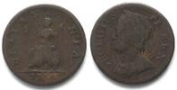 England GROSSBRITANNIEN Farthing 1754 GEORGE II. Kupfer -