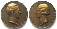Belgien - Medaillen KÖNIG LEOPOLD III. & KÖNIGIN ASTRID Medaille 1935 Bronze v. Turin 68mm -