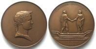 Frankreich - Medaillen NAPOLEON I. Medaille CONCORDIA AVGVSTORVM - AD NIEMEN Bronze 68mm -