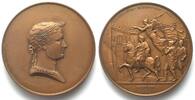 Frankreich - Medaillen NAPOLEON I. Medaille VARSOVIAM INGREDITVR Triumphzug in Warschau Bronze 68mm -