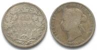 Kanada KANADA 25 Cents 1874 H VICTORIA Silber -