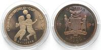 Sambia / Suriname ZWITTERPRÄGUNG 2000 Kwacha / 100 Guilders 1994 FUSSBALL WM Ku-Ni RAR! -