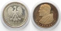 Polen POLEN 1000 Zlotych 1982 PAPST JOHANNES PAUL II. Silber PP RAR! -