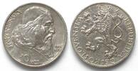 Tschechoslowakei 10 Korun 1957 J.A.KOMENSKY BÖHMISCHE BRUDERSCHAFT Silber -