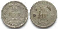 Schweden SCHWEDEN 25 Ore 1875 OSCAR II. Silber SELTENES JAHR! -